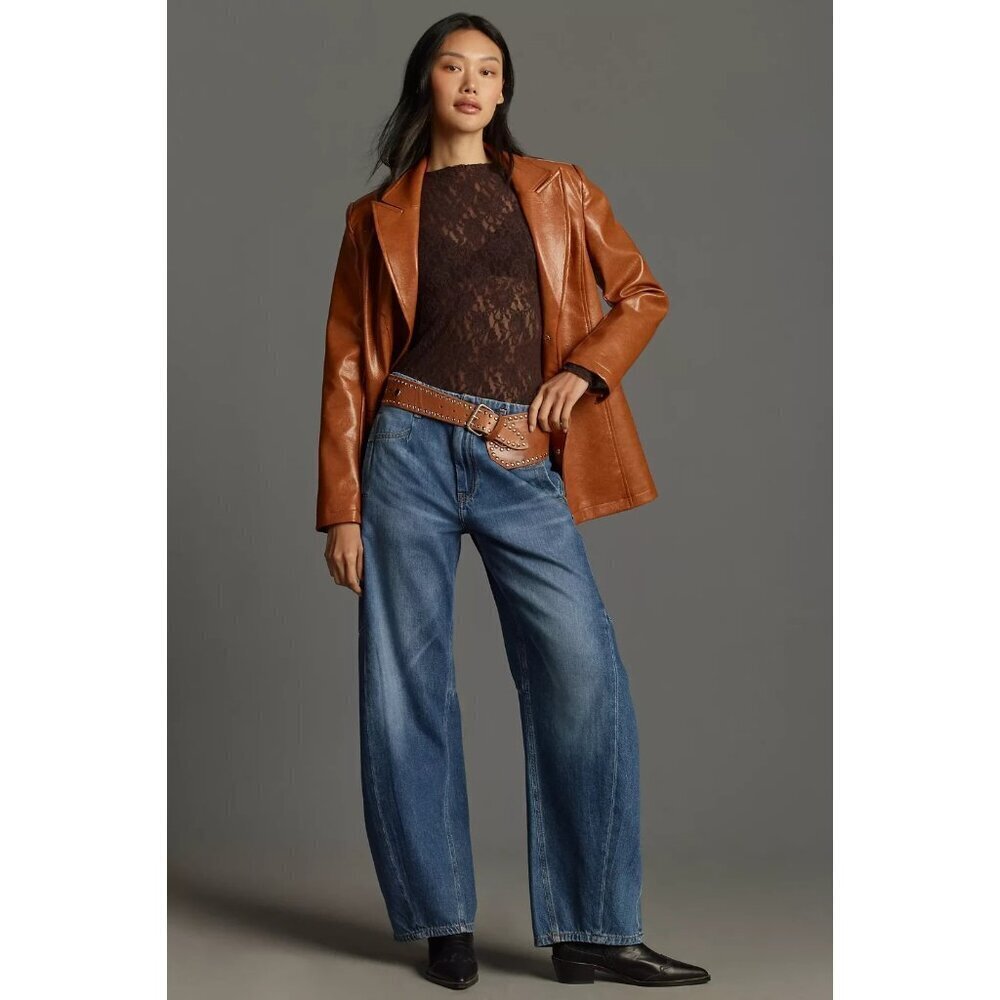 The Georgia Full-Length High-Rise Barrel Jeans by Pilcro 20W PLUS SIZE
